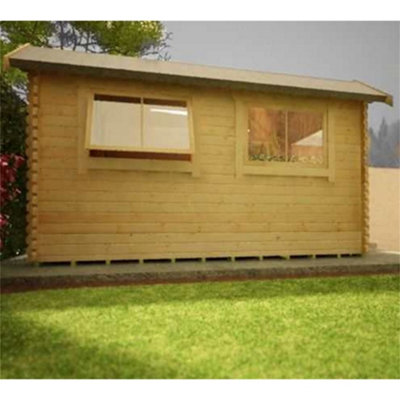 10ft x 8ft (2.95m x 2.35m) Neo Barn 28mm Wooden Log Cabin (19mm Tongue and Groove Floor and Roof) (10 x 8) (10x8) - 6