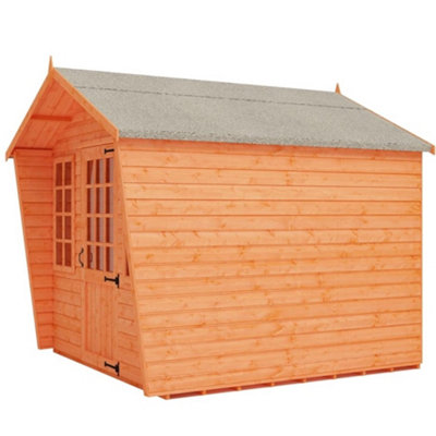 10ft x 8ft (2.95m x 2.35m) Wooden Chalet Tongue and Groove APEX Summerhouse (12mm T&G Floor + Roof) (10 x 8) (10x8)