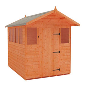 10ft x 8ft (2.95m x 2.35m) Wooden Summer APEX Shed (12mm T&G Floor + Roof) (10 x 8) (10x8)