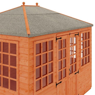 10ft x 8ft (2.95m x 2.95m) Wooden Blue Bell Tongue and Groove APEX Summerhouse (12mm T&G Floor + Roof) (10 x 8) (10x8) - 3