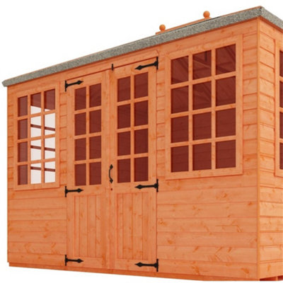 10ft x 8ft (2.95m x 2.95m) Wooden Blue Bell Tongue and Groove APEX Summerhouse (12mm T&G Floor + Roof) (10 x 8) (10x8) - 6
