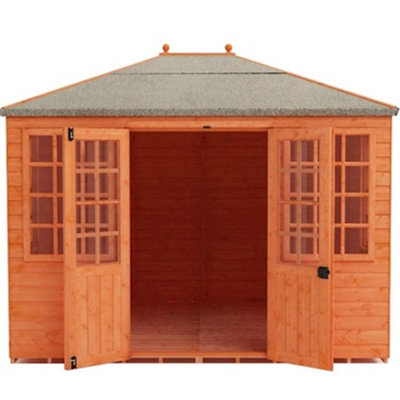 10ft x 8ft (2.95m x 2.95m) Wooden Blue Bell Tongue and Groove APEX Summerhouse (12mm T&G Floor + Roof) (10 x 8) (10x8) - 7