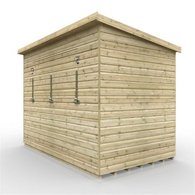 10ft x 8ft (2950mm x 2350mm) Horsforth Elite Pressure Treated Shiplap Pent Bar Shed - 3
