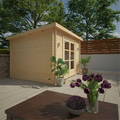 10ft x 8ft (2950mm x 2350mm) Horsforth "The Hartford" 28mm Log Cabin - 3