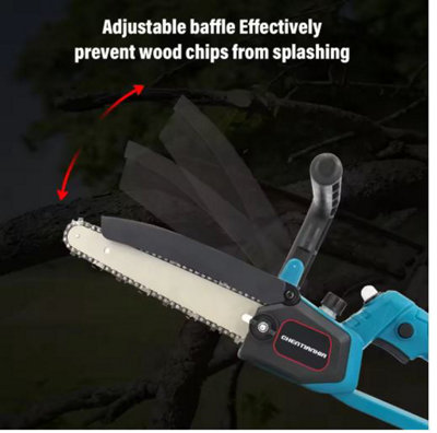 10inch 4000W Mini Cordless Chainsaw Electric One-Hand Saw Wood Cutter 2 ...