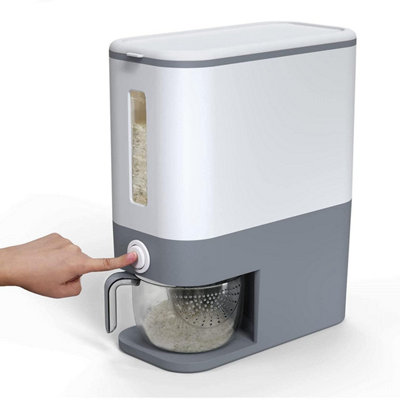10KG Sealed Rice Dispenser Storage Container with Measuring Cup - BPA-Free Household for Kitchen Pantry Organization