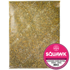 10kg SQUAWK Chicken Corn Extra - Nutritious Free Range Food with Oyster Shell Grit