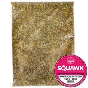 10kg SQUAWK Mixed Poultry Corn - Nutritious Protein Rich Food For Chicken Geese Duck