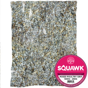 10kg SQUAWK Mixed Poultry Grit - Nutritious Food With Tasty Oyster Shell Animal Snack