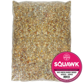 10kg SQUAWK No Mess Seed Mix - Husk-Free Premium Grade Wild Bird Food Mixture