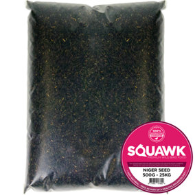 10kg SQUAWK Nyjer Seeds - Quality Wild Bird Feed High Energy Garden Finch Food