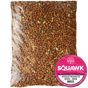 10kg SQUAWK Whole Peanuts - Fresh Premium Wild Garden Bird Seed Food Nut Energy Feed