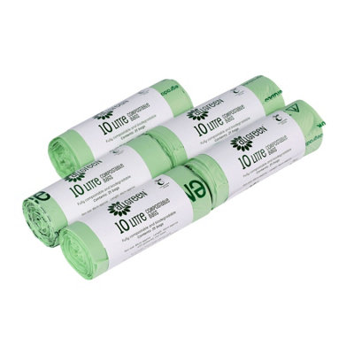 10L All-Green Compostable Kitchen Caddy Liners (Large) - 5 Rolls