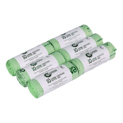 10L All-Green Compostable Kitchen Caddy Liners (Large) - 6 Rolls