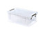 10L Clear Stacking Storage Box With Clip Lock Lid Storage 40x26x15cm