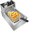 10L  Commercial Kitchen Electric Deep Fryer with Basket and Lid Countertop Stainless Steel