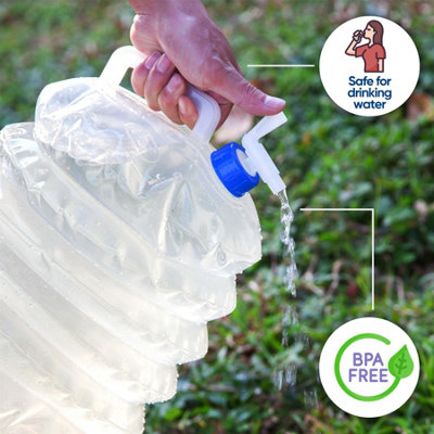 10L Foldable Water Container Water Bucket for Travel Collapsible Water Carrier - 3