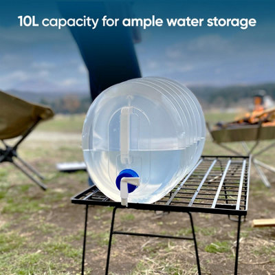 10L Foldable Water Container Water Bucket for Travel Collapsible Water Carrier - 4