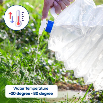 10L Foldable Water Container Water Bucket for Travel Collapsible Water Carrier - 5