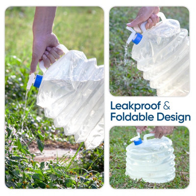 10L Foldable Water Container Water Bucket for Travel Collapsible Water Carrier - 7