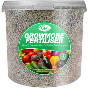 10L Growmore General Purpose Outdoor All Round Garden Fertiliser In Tub
