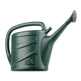 10L Litre Lightweight Plastic Watering Can Garden Plants Indoor Outdoor - Green