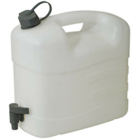 10L Polyethylene Fluid Container - Screw Cap & Tap - Food Grade Plastic
