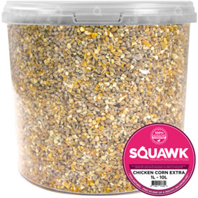 10L SQUAWK Chicken Corn Extra - Nutritious Free Range Food with Oyster Shell Grit