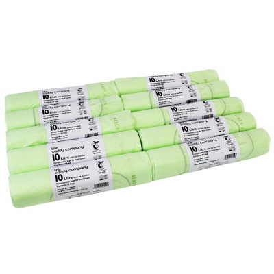 10L Tie-Handle Caddy Company Compostable Caddy Liners - 10 Rolls