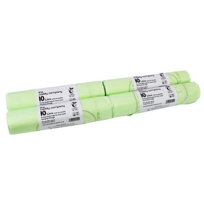 10L Tie-Handle Caddy Company Compostable Caddy Liners - 4 Rolls