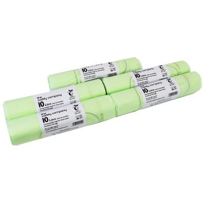 10L Tie-Handle Caddy Company Compostable Caddy Liners - 5 Rolls