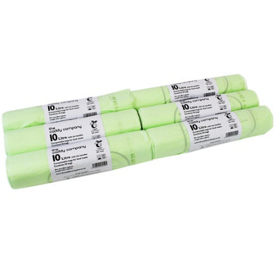 10L Tie-Handle Caddy Company Compostable Caddy Liners - 6 Rolls