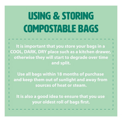 10L Tie-Handle Caddy Company Compostable Caddy Liners - 6 Rolls