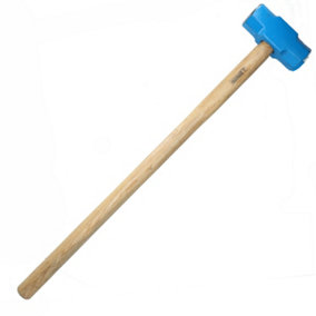 10Lb (4.5kg) Sledge Lump Hammer With Smooth Hickory Wood Shaft Handle
