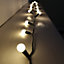10m 100 LED Premier Multi Action Outdoor Pearl Christmas Lights Warm White