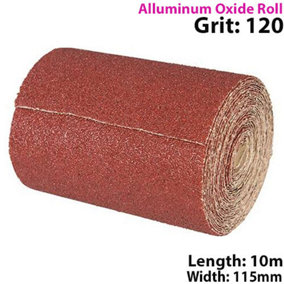 10m 120 Grit Aluminium Oxide Sand Paper Rolls Long Life Sanding Grinding Sheet