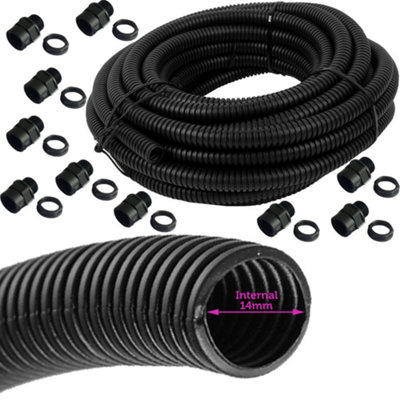 10m 20mm Outdoor External Cable Conduit Flexible Enclosure Trunking Tube CCTV