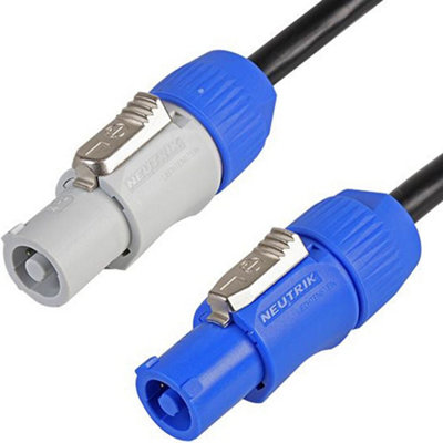 10m 3 Core Neutrik PowerCON Link Power Cable DMX Lighting Speaker DJ Equipment