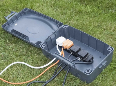 10M 4 Gang Black Extension Lead 13A Masterplug Power Box Compatible - 4