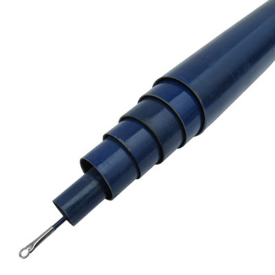 10M Blue Telescopic Flag Pole (Garden Retractable Camping Extendable)