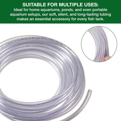 10M Clear Aquarium Airline PVC Food Grade Tube- 4/6MM Oxygen Tubing for Fish Tanks Soft Aquarium Tubing Air Hose Pump Accessories - 6