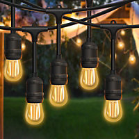 10M Drop String Lights with 15 E27 Holder, IP65, connectable
