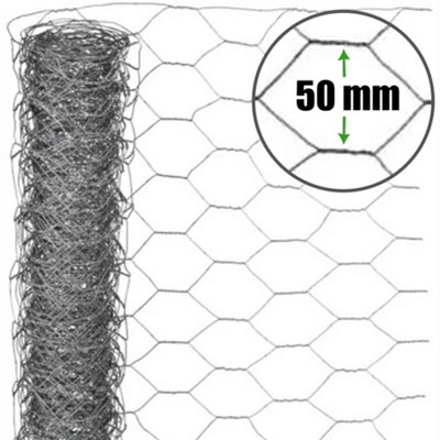 10m Galvanised Chicken Wire 900x50mm