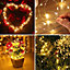 10M Long 100 Warm White LED Lights Micro Rice Gold Copper Wire Indoor Battery Operated Firefly String Fairy Lights