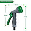 10M Portable Garden Hose Reel 7 Function Anti Kink Hose Pipe Spray Gun