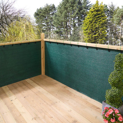 10m Privacy Netting In Forest Green, Heavy-Duty Polythene, Includes ...