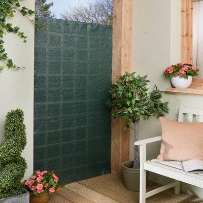 10m Privacy Netting In Forest Green, Heavy-Duty Polythene, Includes ...