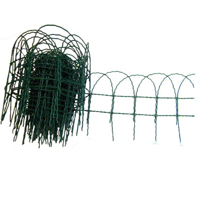 10m PVC Lawn Boarder Fence 0.25m High