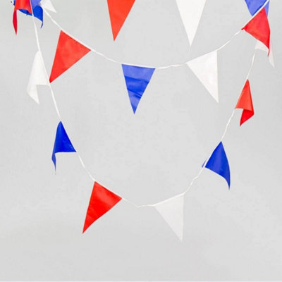 Union Jack Bunting Red White Blue 20 Flags VE Day Celebration Street Party 10m E - Foto 9