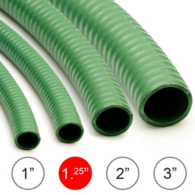 10M Reinforced Suction & Discharge Drain Pump Hose Wolf 1 1/4